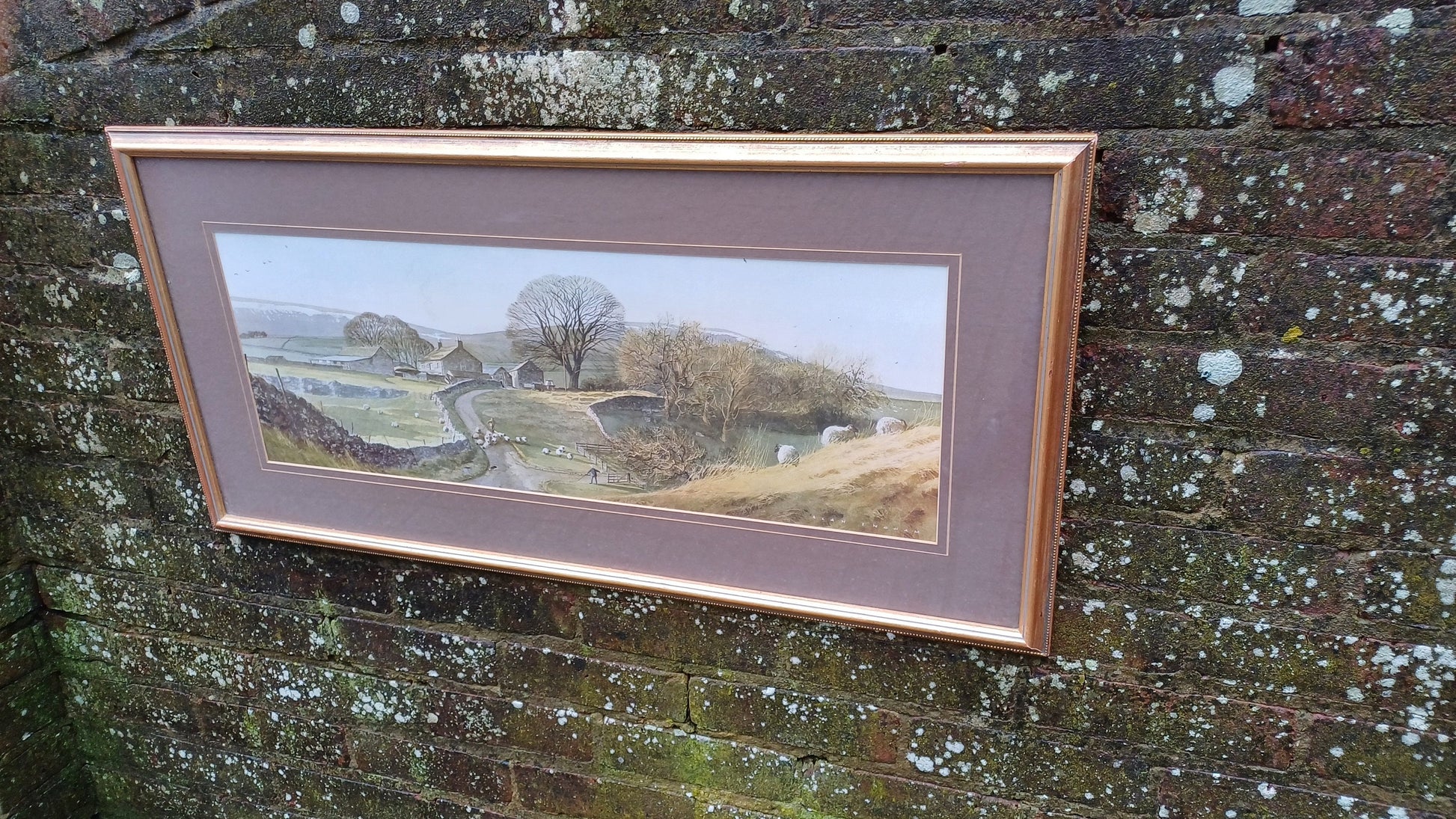 Huge Charming 80s Print Evenings Last Night’ Alan Ingham Classic Idyllic Landscape National Park Farming. Quintessentially English.