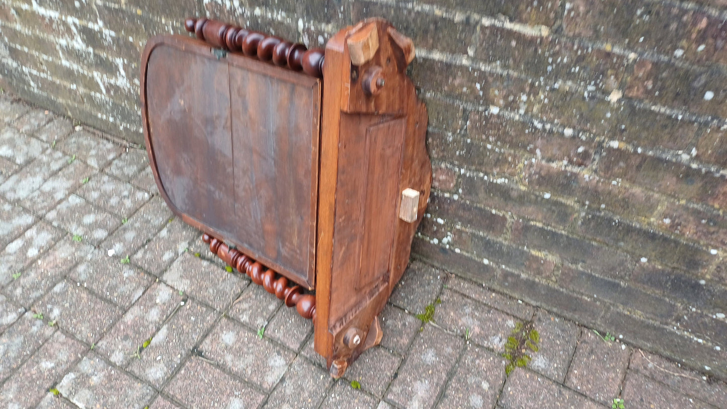 Huge Beautiful Classic Victorian Dressing Table Mirror with Trinket Compartment Barley Twist Supports. Free Hand Delivery. Adjustable Swing.