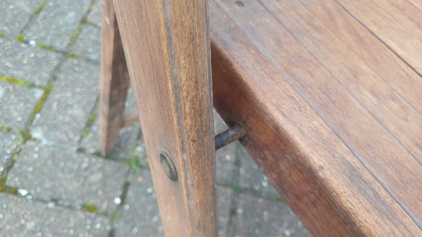 Pre-War Vintage Solid Beech Folding Chair Inside or Garden