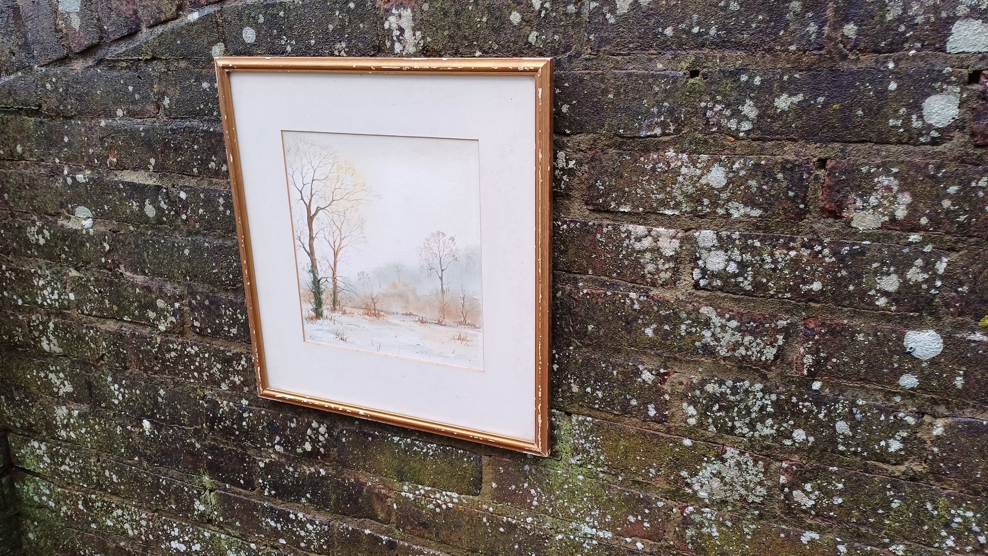 Beautifully Executed Original Watercolour of a Winter Snow Vista by Martin Vinson 1985