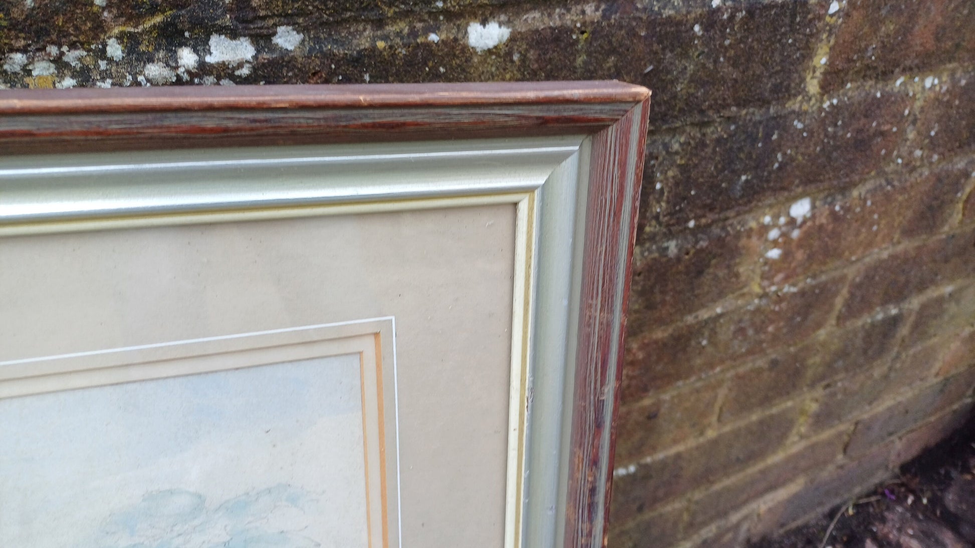 3 Large Vintage Superior Original Watercolours Landscape Countryside Agriculture Theme Picture Frames and Mounts. Salisbury and Sussex.