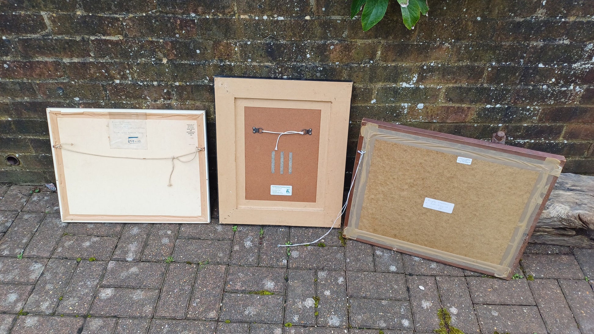 3 Large Vintage Superior Original Watercolours Landscape Countryside Agriculture Theme Picture Frames and Mounts. Salisbury and Sussex.