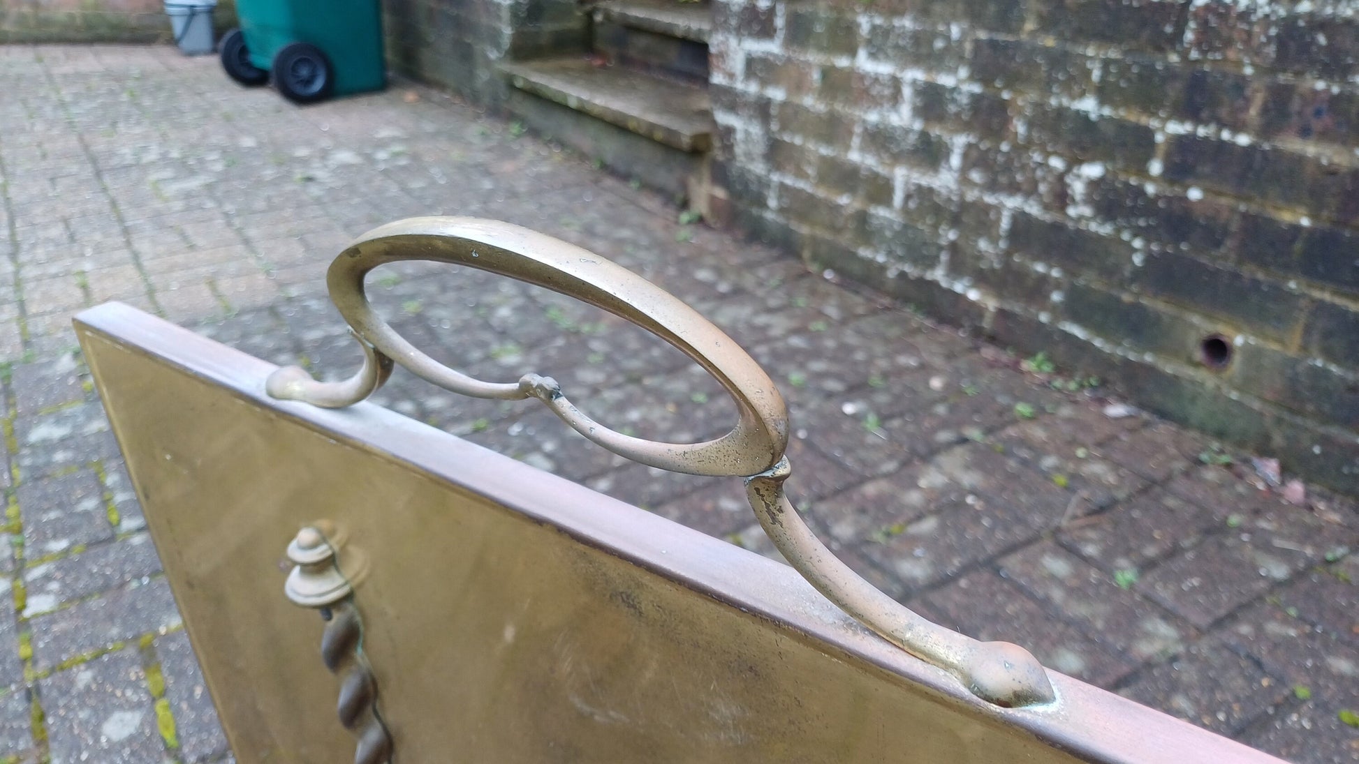 Vintage Brass Fire Screen Guard Fire Guard