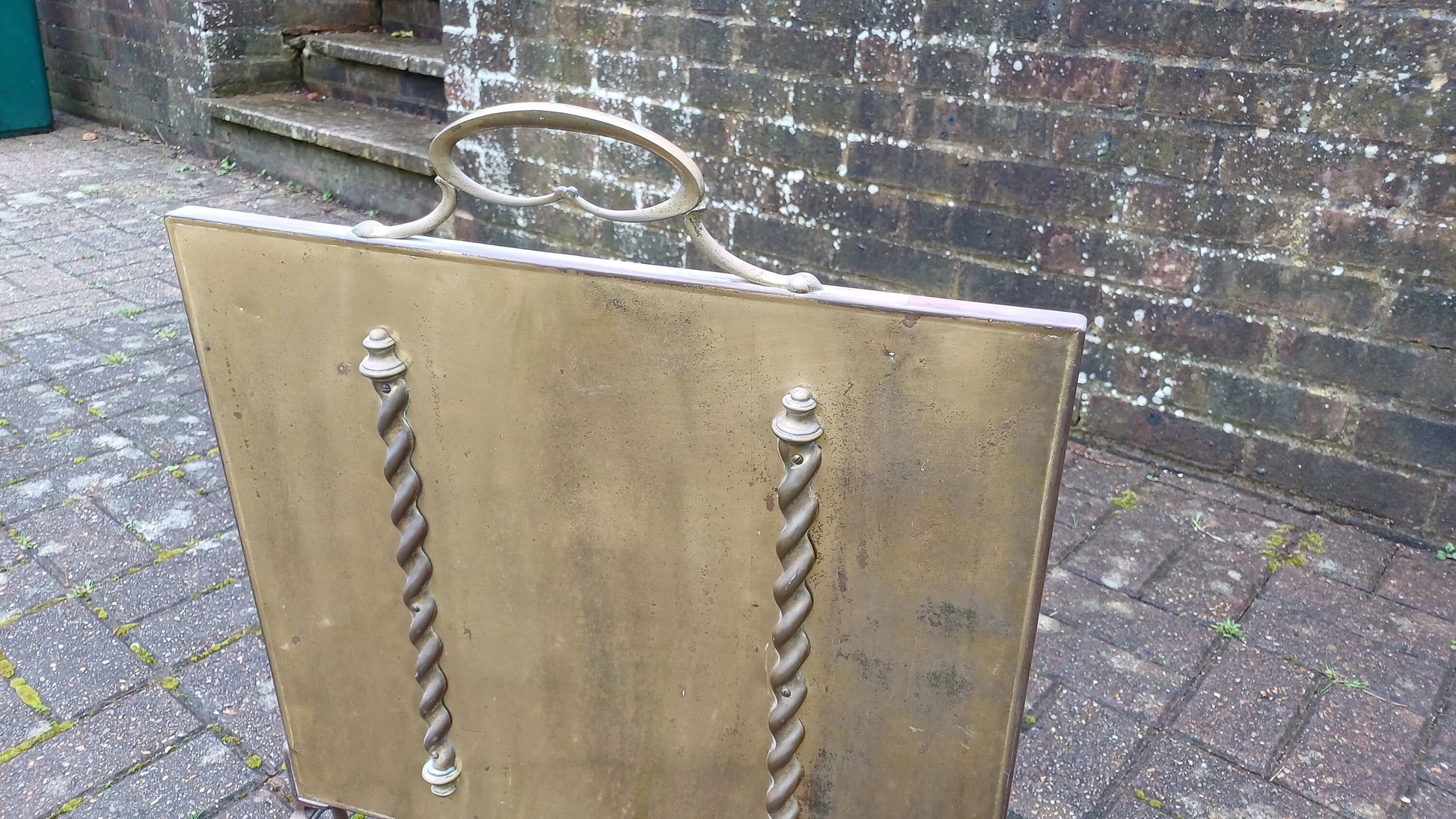 Vintage Brass Fire Screen Guard Fire Guard