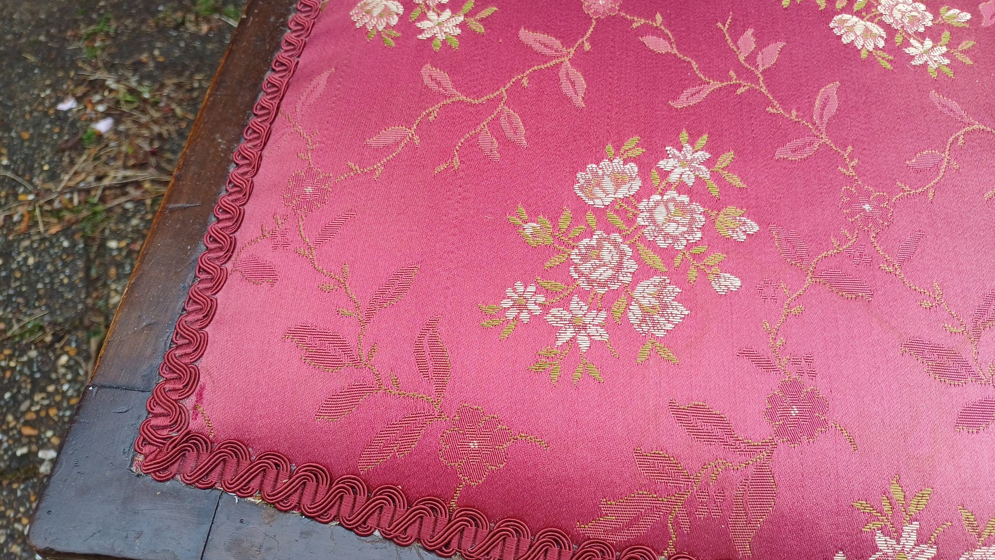 Vintage Inlaid Upholstered Occasional Bedroom Chair VGC