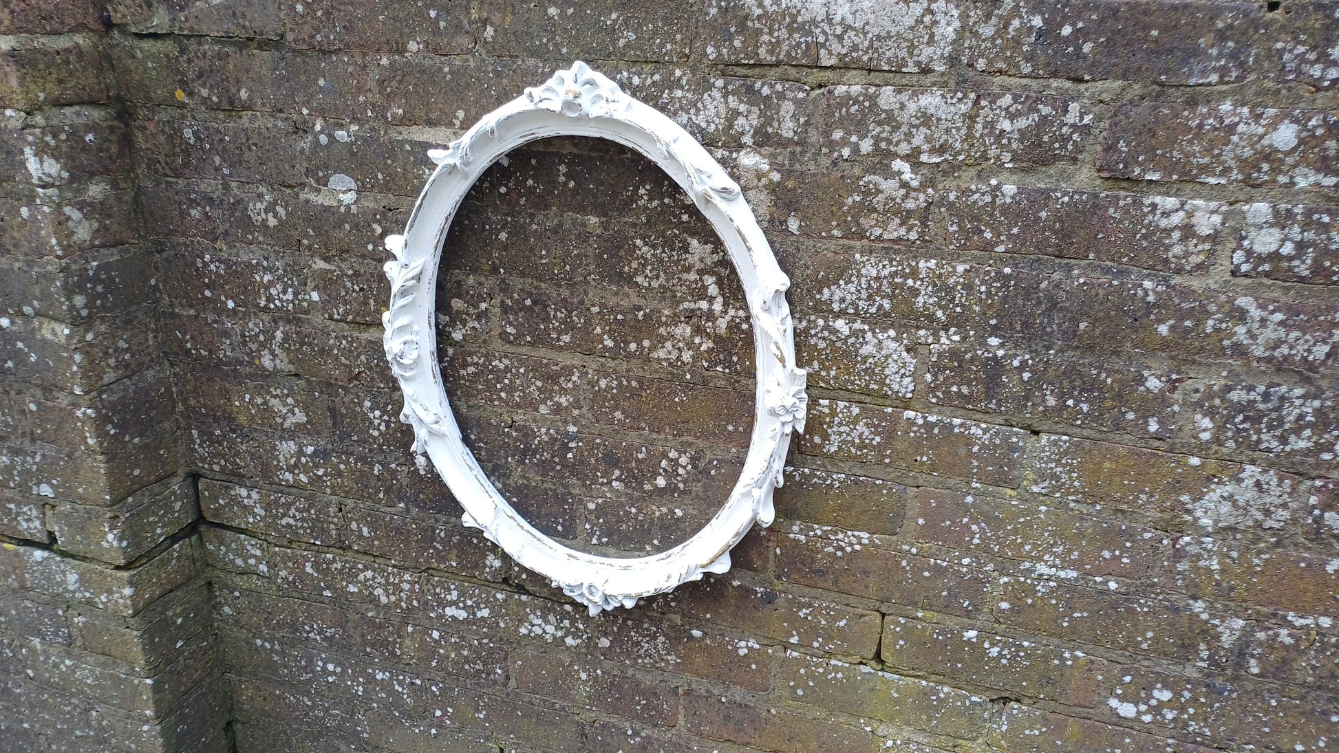 Vintage Painted Ornate Chunky 60s 70s Picture Display Frame Farrow and Ball Gold Highlights