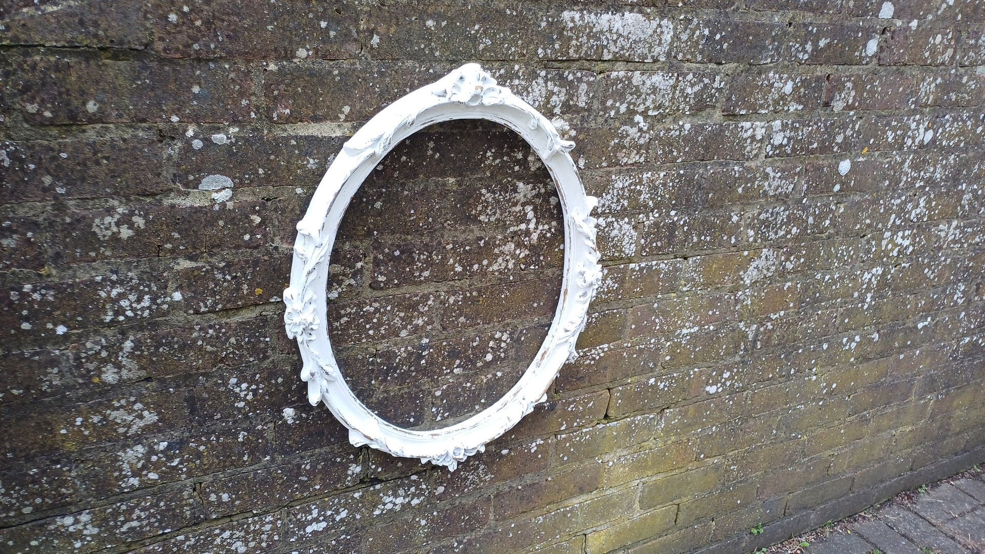 Vintage Painted Ornate Chunky 60s 70s Picture Display Frame Farrow and Ball Gold Highlights