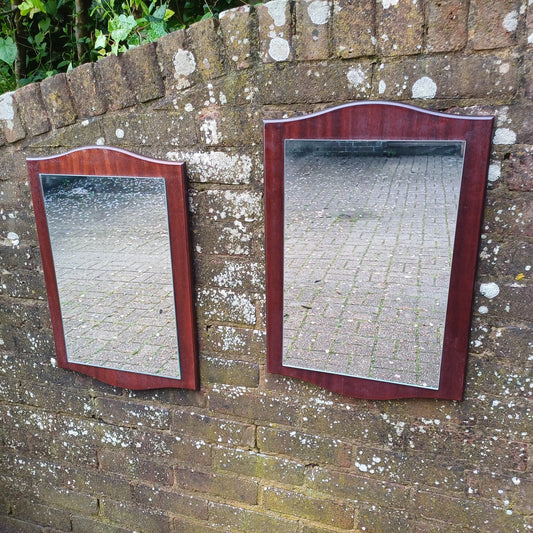 Pair of Vintage Shaped Stag Wall Mirrors 60s Retro