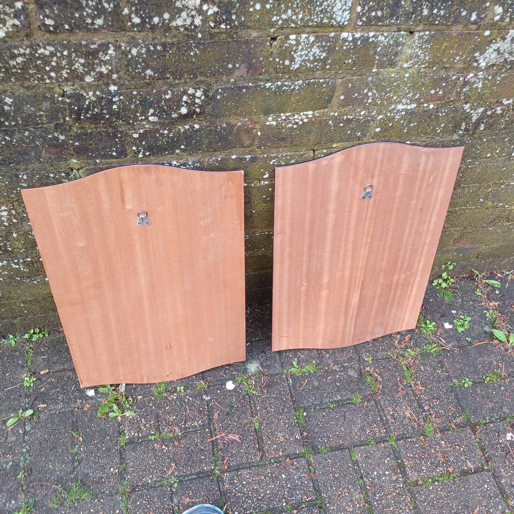 Pair of Vintage Shaped Stag Wall Mirrors 60s Retro