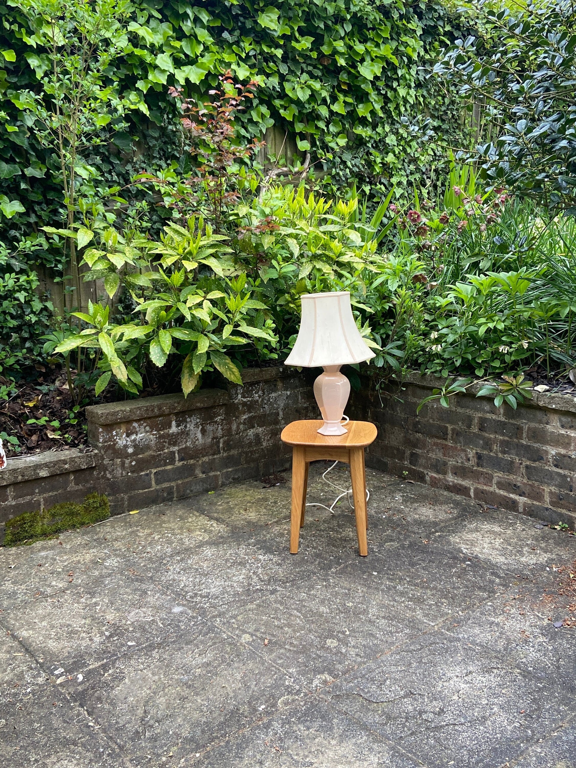 baby pink m&s st michael lamp and shade