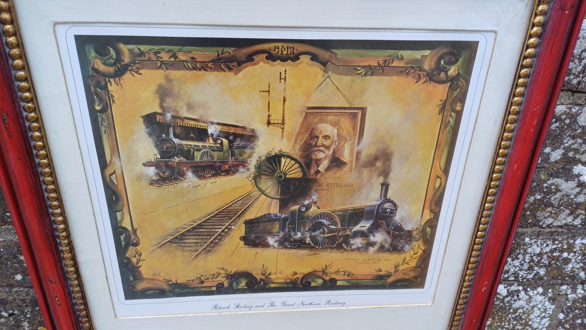 Steam Engines and Train lovers Delight - vintage prints of steam engines professionally framed as a set - Industrial Revolution, Engineering