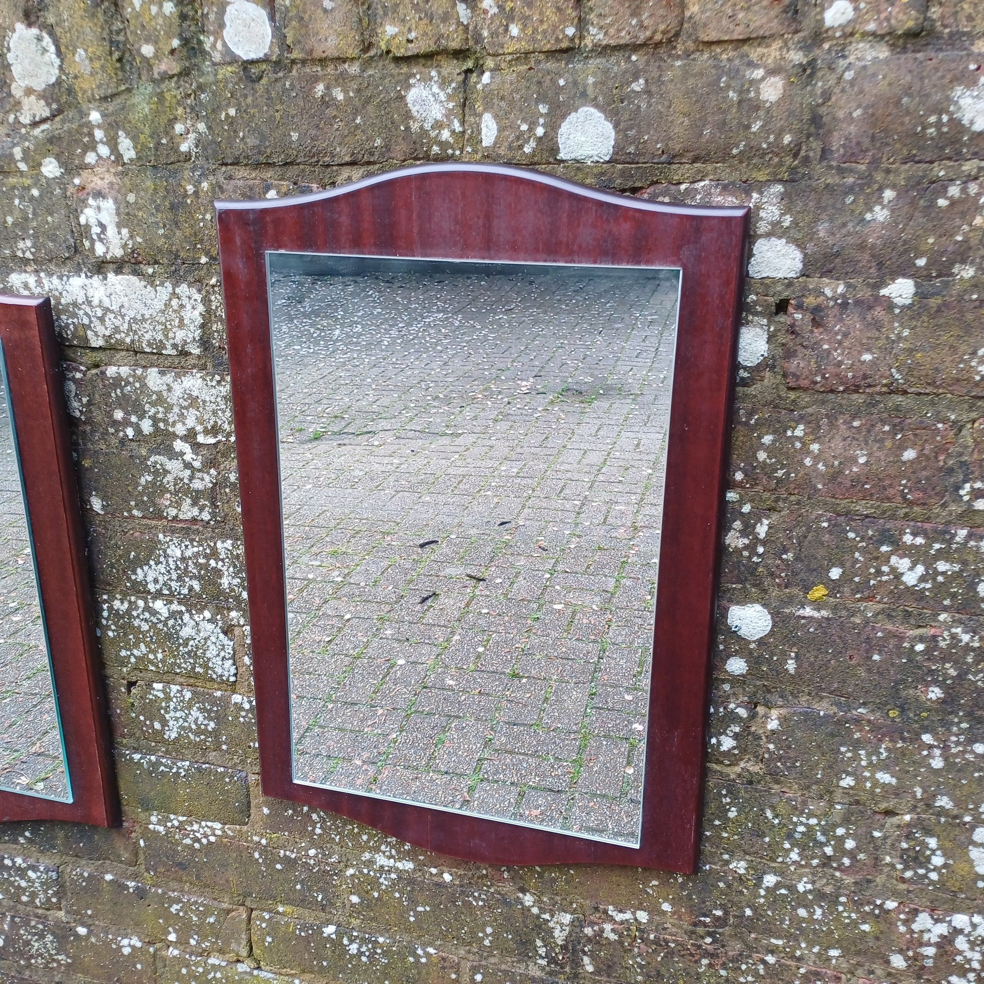 Pair of Vintage Shaped Stag Wall Mirrors 60s Retro