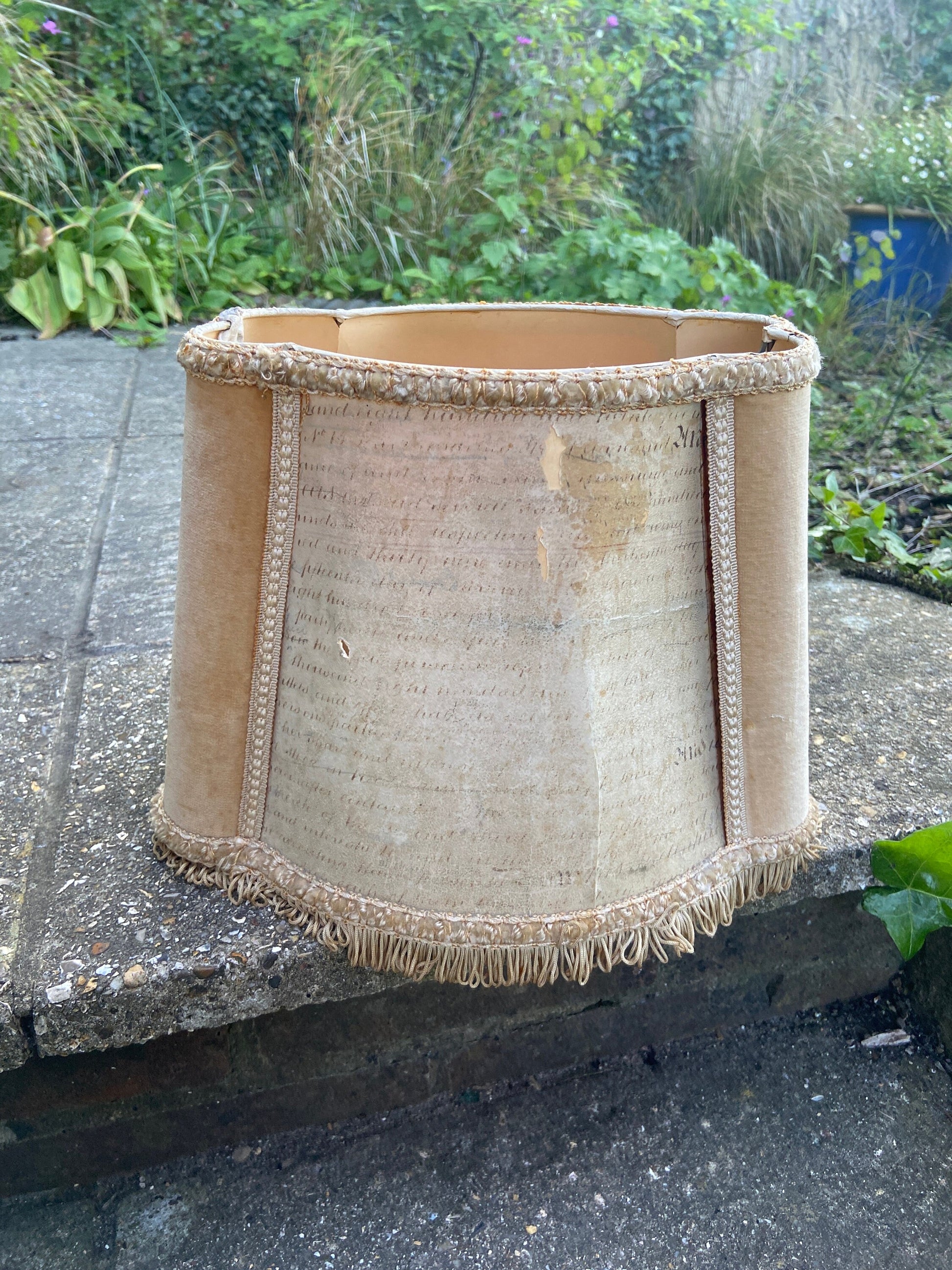Six vintage lamp shades square, rectangular, oval vintage lamp shades, lampshades