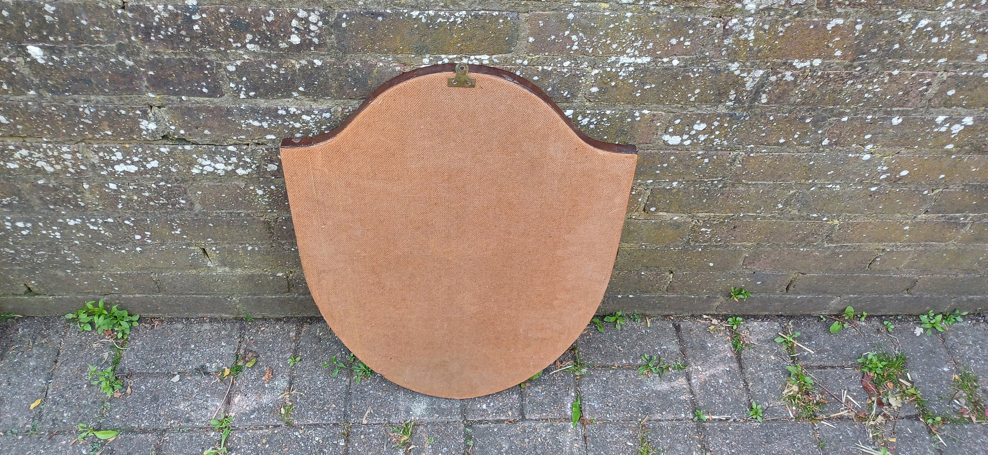 Unusual Shape Early 20th Century Mahogany Wall Mirror.