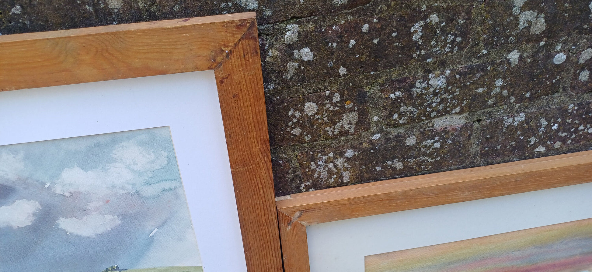 Large Set of 6 Landscape Watercolours or Wooden Frames and Mounts.