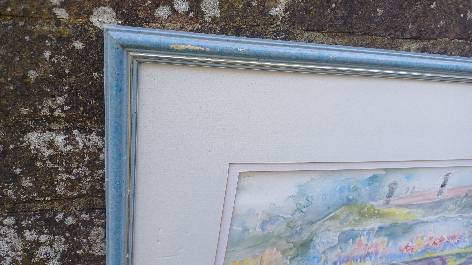 Wonderful large original water colour, water colour painting of Images of Dianas Garden Copinger Hall, by Samantha Jill D Howard, pond