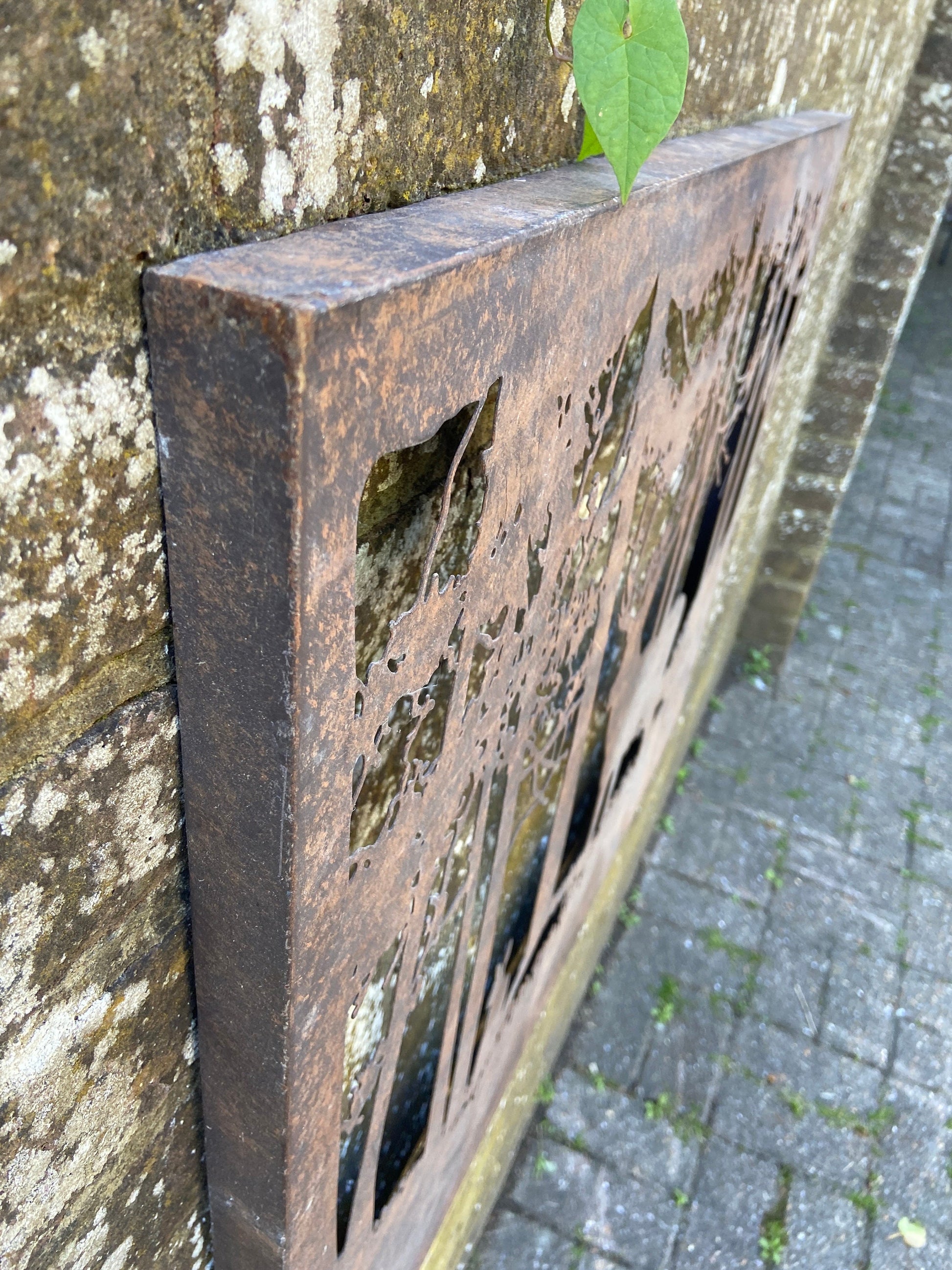 Attractive Rusty Metal Wall Art - Wall Decor - Metalware - Highlands, Scotland scene, Stag - indoors outdoors metal art