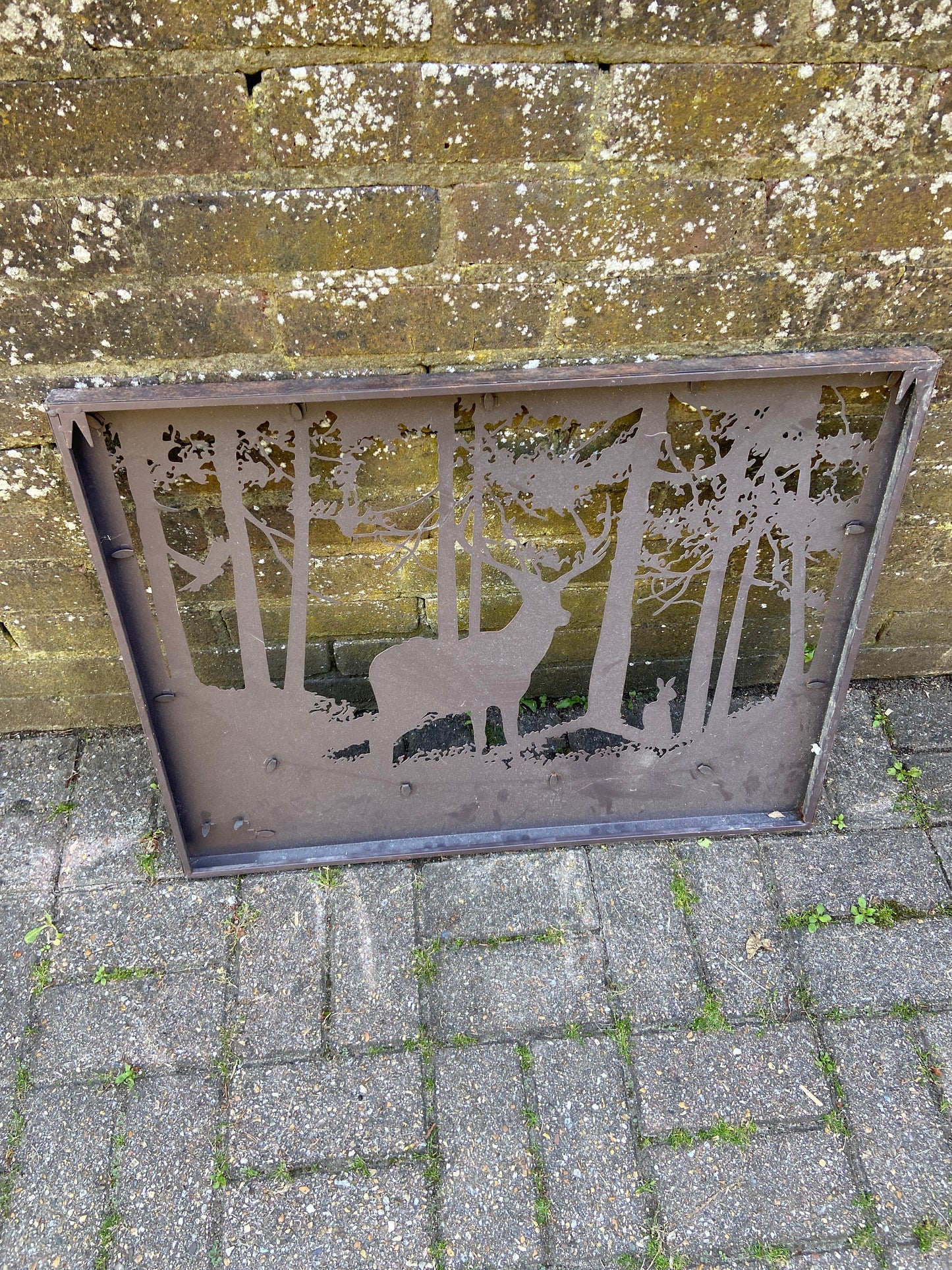 Attractive Rusty Metal Wall Art - Wall Decor - Metalware - Highlands, Scotland scene, Stag - indoors outdoors metal art