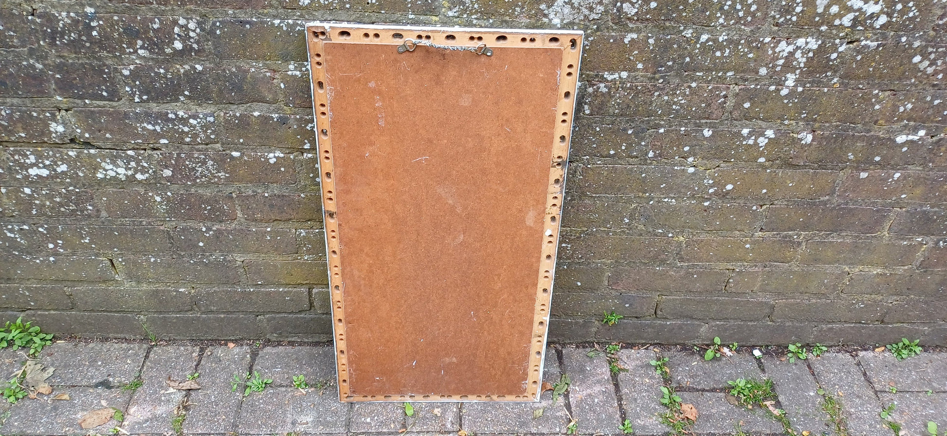 Vintage Ornate Painted Mirror Hand Painted and Upcycled in Farrow and Ball Borrowed Light, Light Blue.