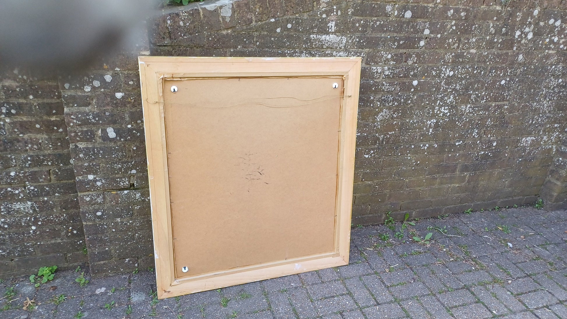 Huge Vintage Painted Shabby Chic Wall or Over Mantel Mirror Bespoke Upcycled. Farrow and Ball Light Grey
