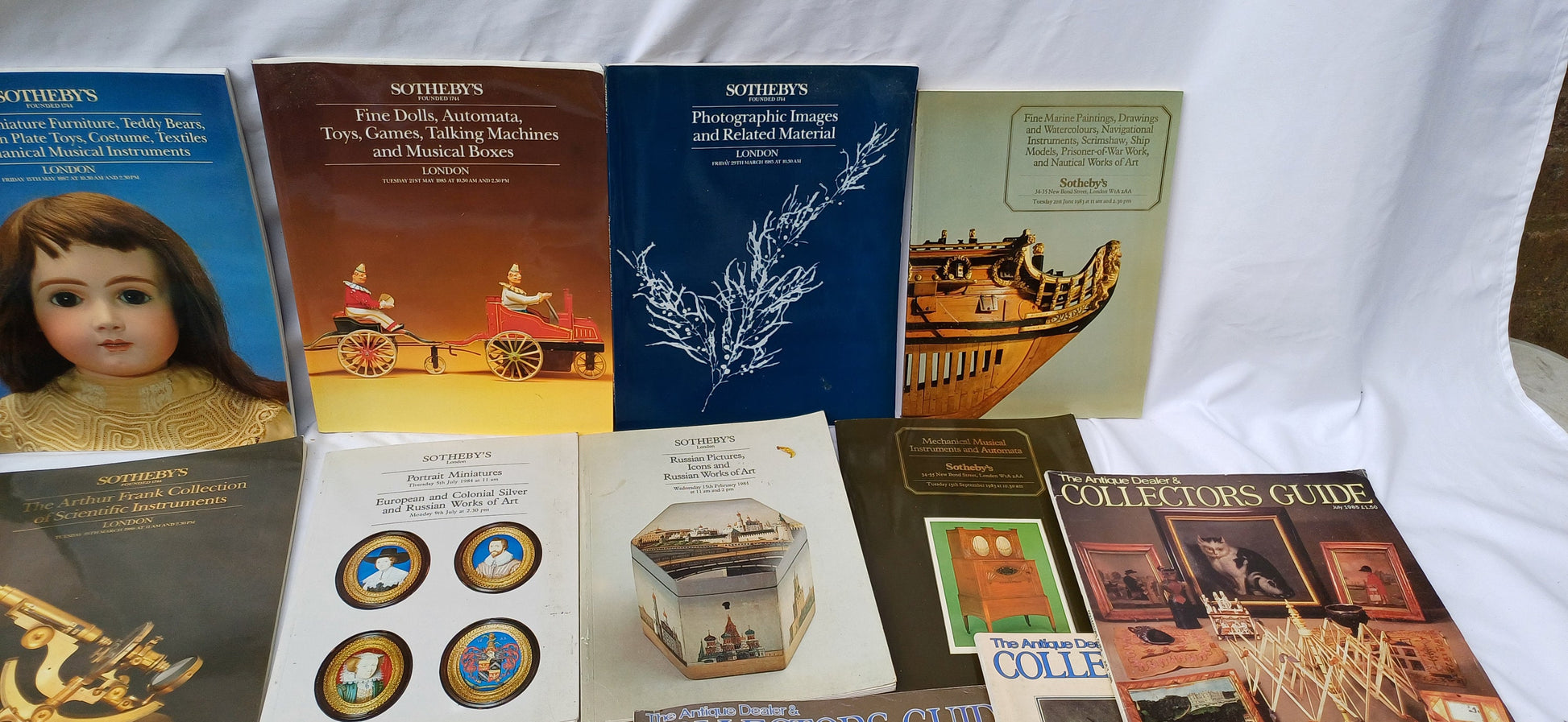 Collection Set of Vintage 80s Quality Sotheby Lot Catalogues and Collector Magazines
