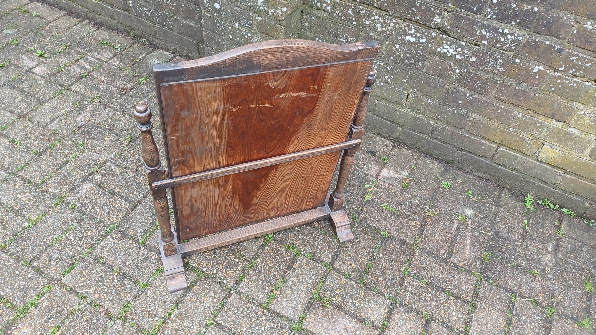Vintage Solid Oak 1920s Oak Swing Mirror