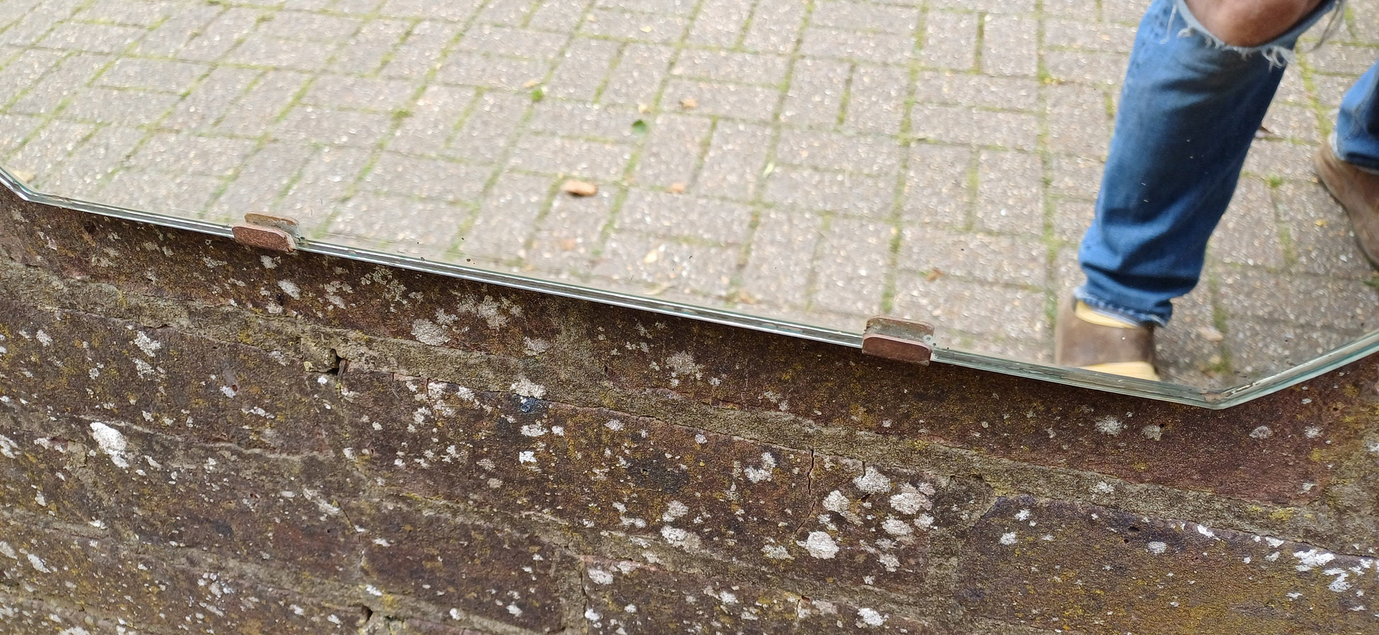 Vintage Retro Art Deco Wall Mirror. Shaped.