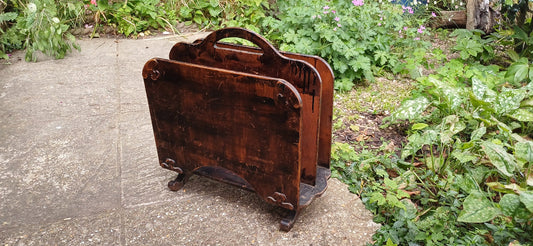 Vintage Early 20th Century Magazine Rack Storage. Decorative.