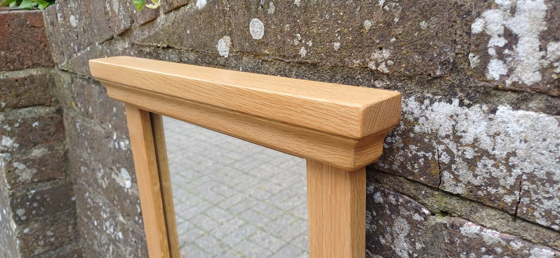 Top Quality Solid Oak Mirror with Cornice.