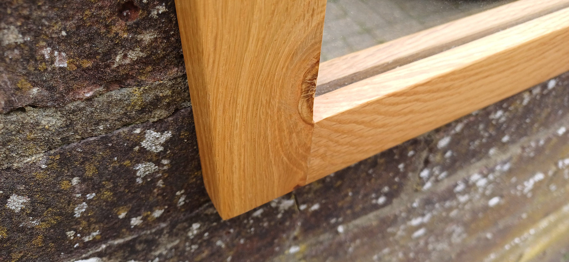 Top Quality Solid Oak Mirror with Cornice.
