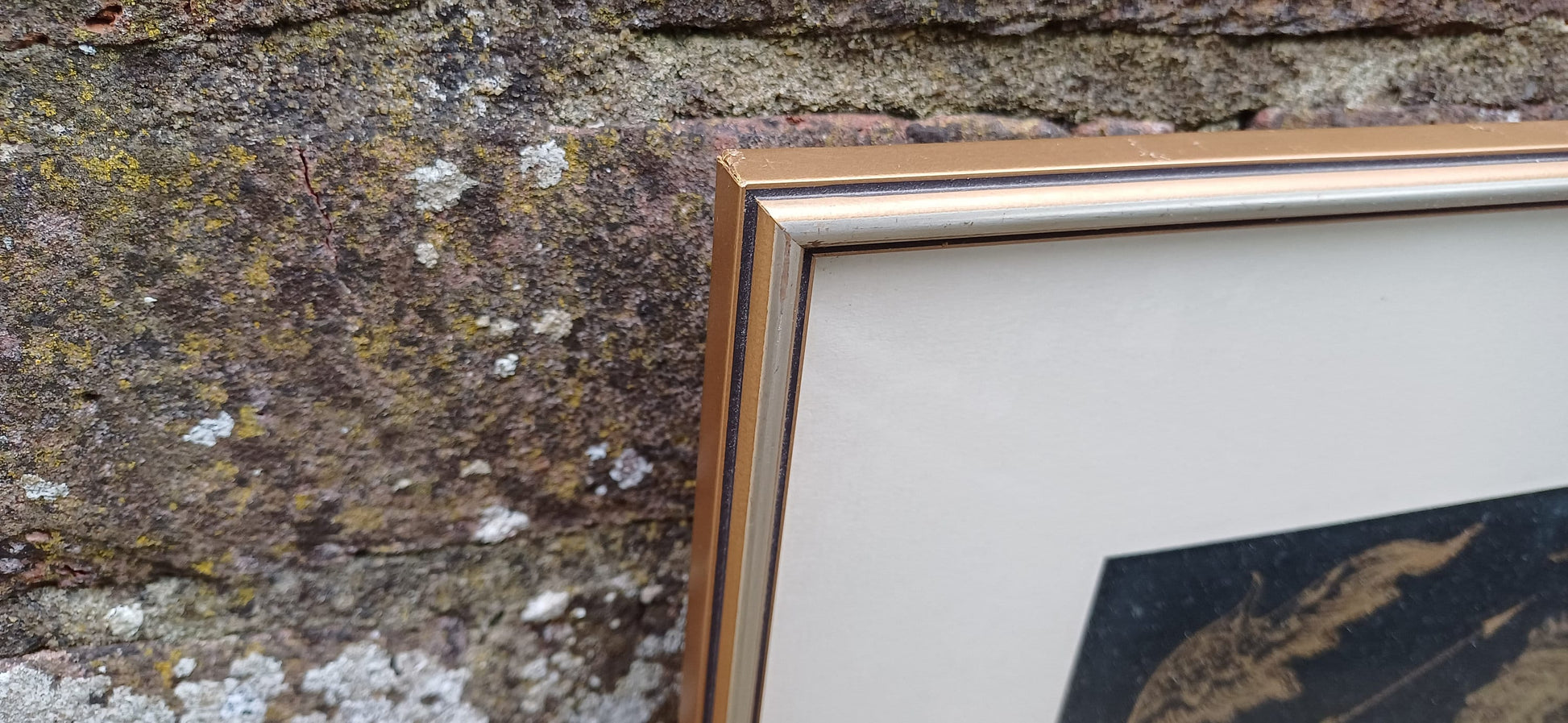 Pair of Oriental Warriors Print on Silk with Gold Frames. Chana.