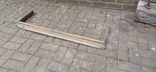 Vintage Age Worn Brass Fender Fire Guard Fireplace.