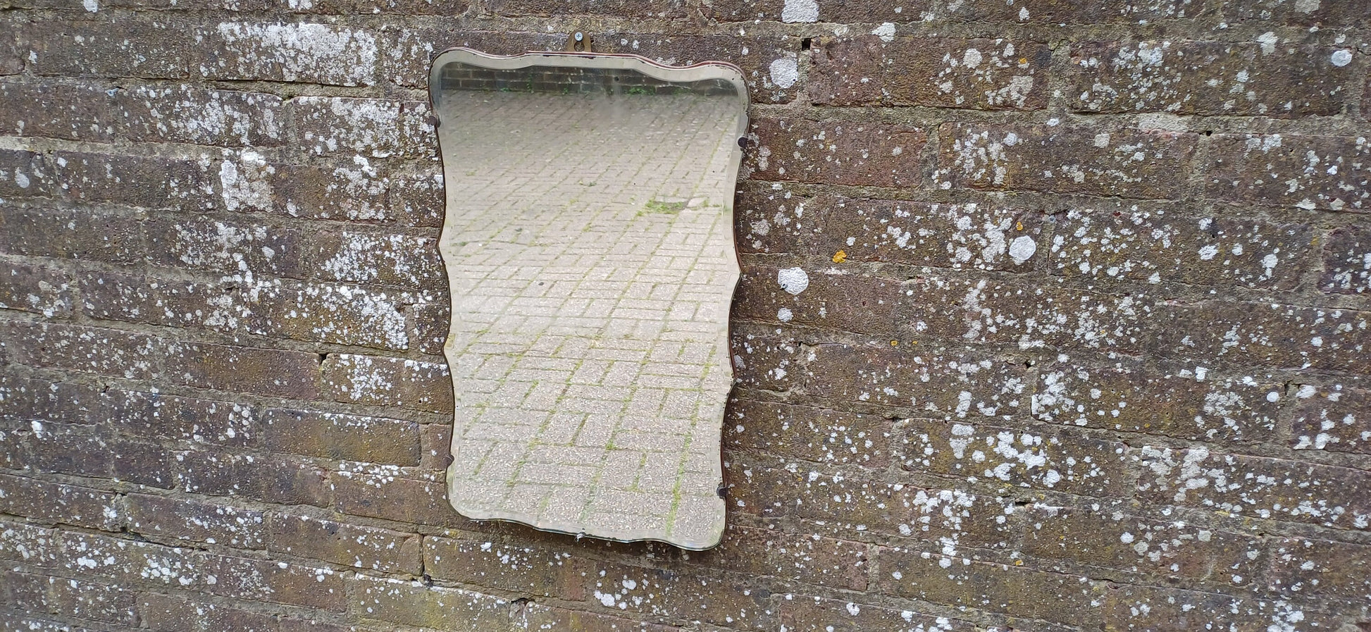Vintage Retro Frameless Shaped Art Deco Wall Mirror