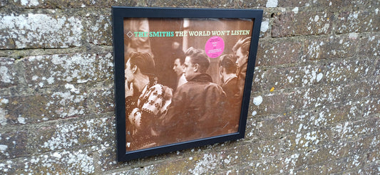 The Smiths The World Won't Listen Genuine Original Framed Glazed Album Cover Pop Art Memorabilia.