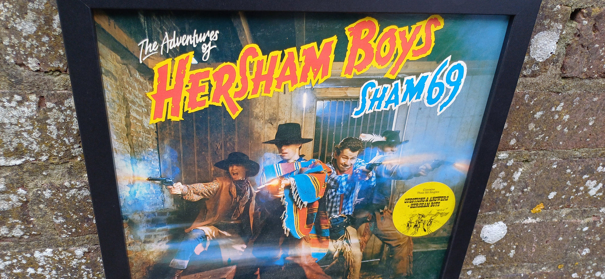 Sham 69 Hersham Boys Genuine Original Framed Glazed Album Cover Pop Art Memorabilia.