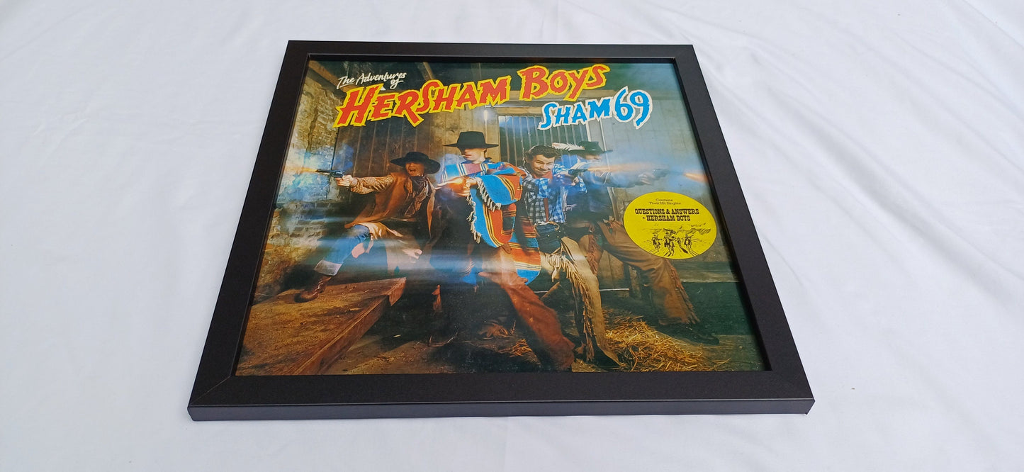 Sham 69 Hersham Boys Genuine Original Framed Glazed Album Cover Pop Art Memorabilia.