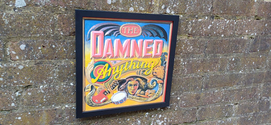 The Damned Anything Genuine Original Framed Glazed Album Cover Pop Art Memorabilia.