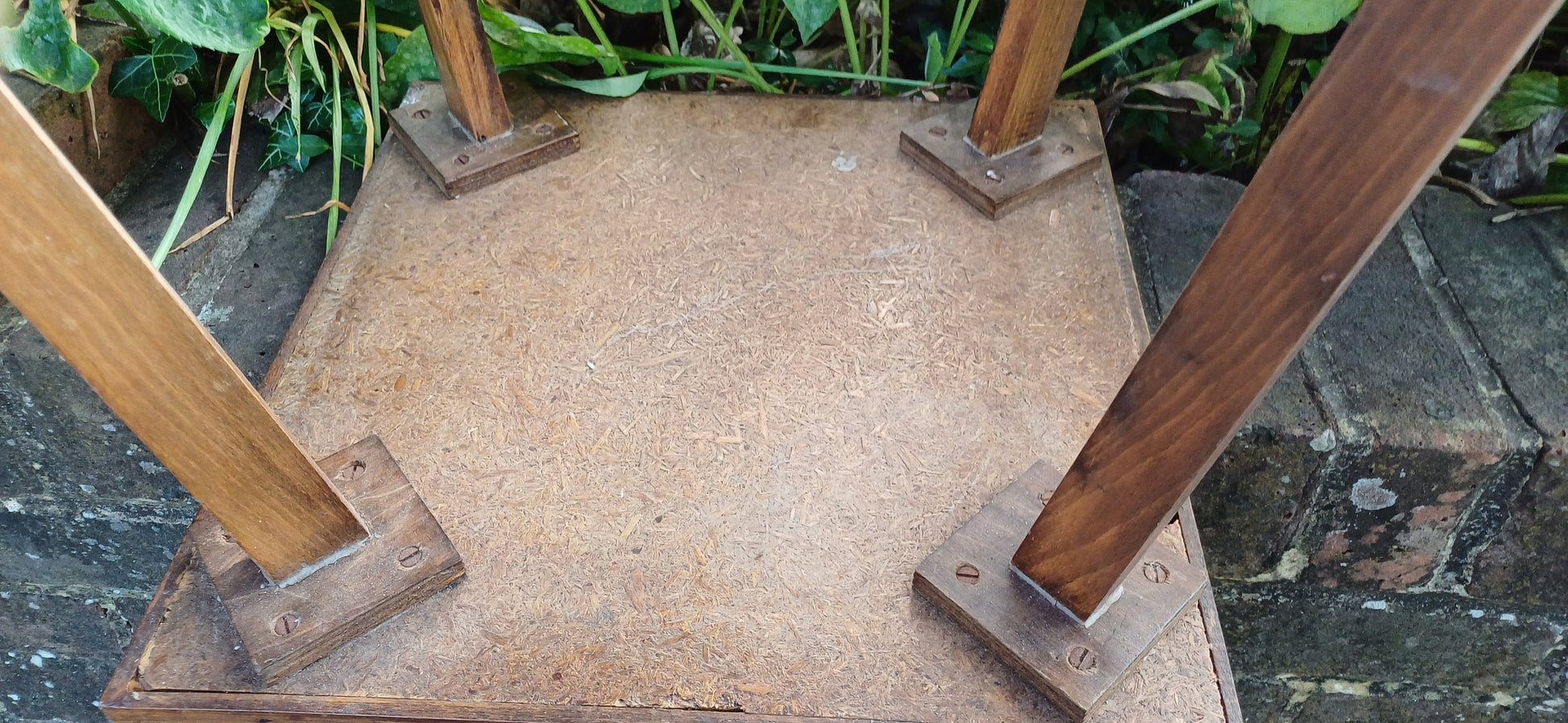 Vintage 60s Teak Retro Coffee Sde Occasional Table with Pebble Mosaic