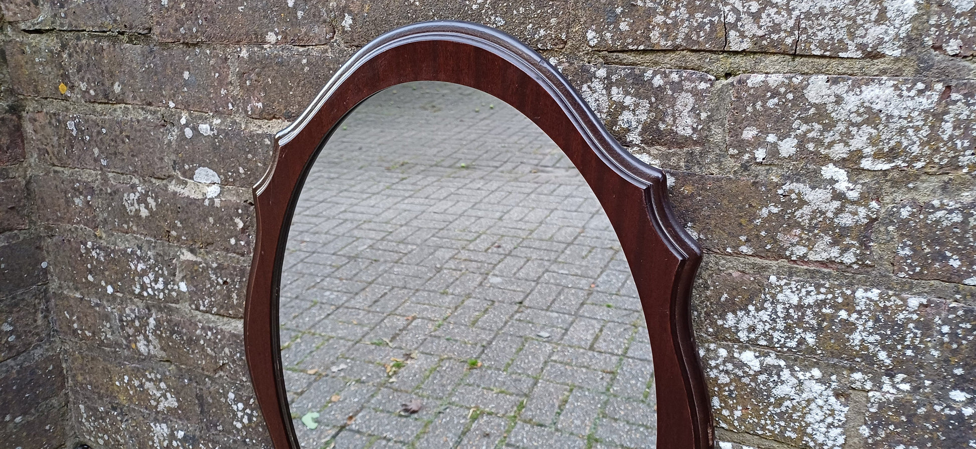 Vintage Teak Retro 70s Stag Shaped Decorative Wall Mirror