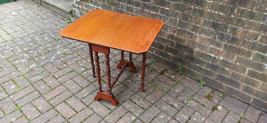 Vintage Solid Mahogany Inlaid Sutherland Occasional Folding Table