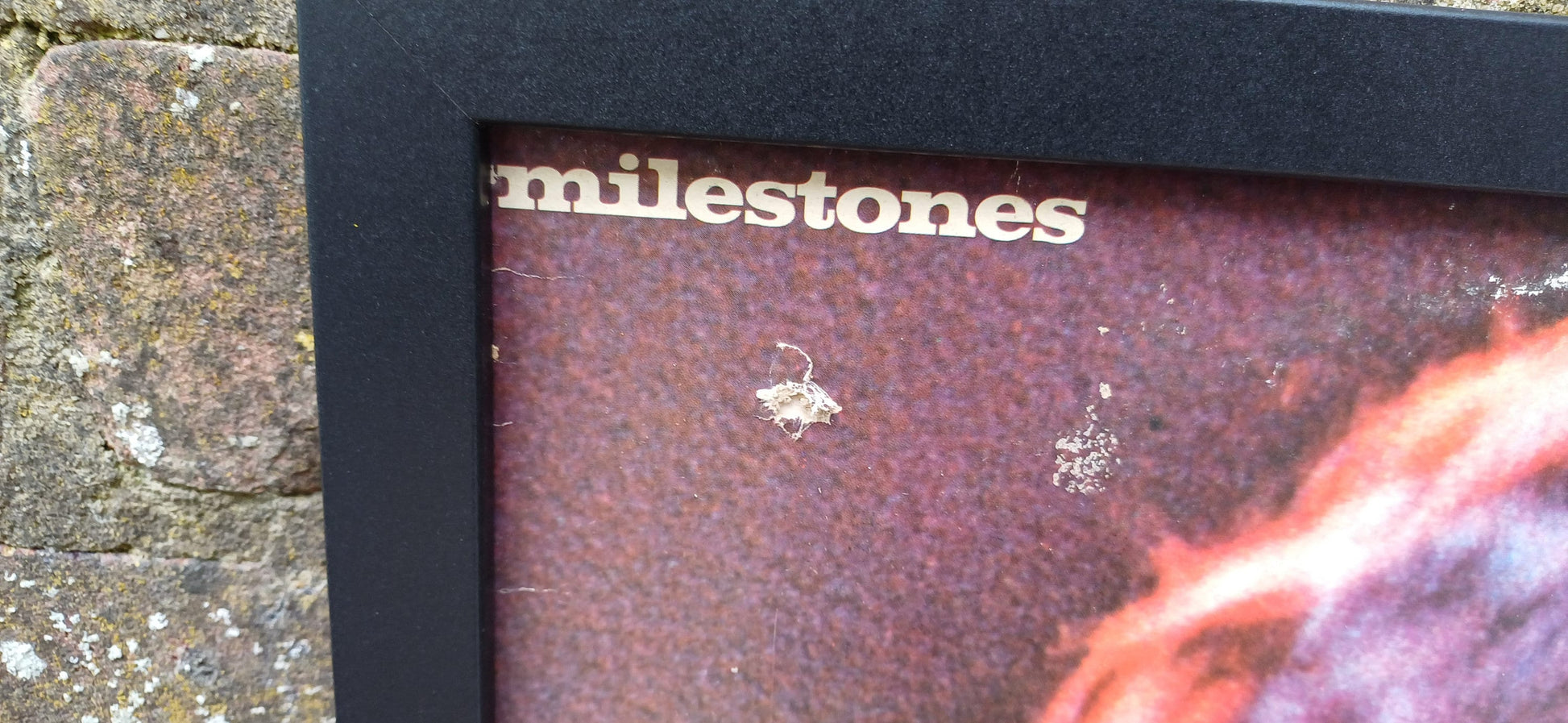 Rolling Stones 'Milestones' Genuine Original Framed Glazed Album Cover Pop Art Memorabilia.