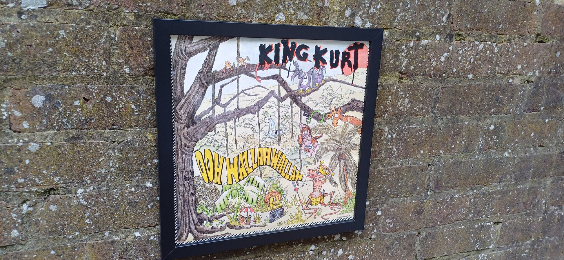 King Kurt Ooh Wallah Wallah Genuine Original Framed Glazed Album Cover Pop Art Memorabilia.