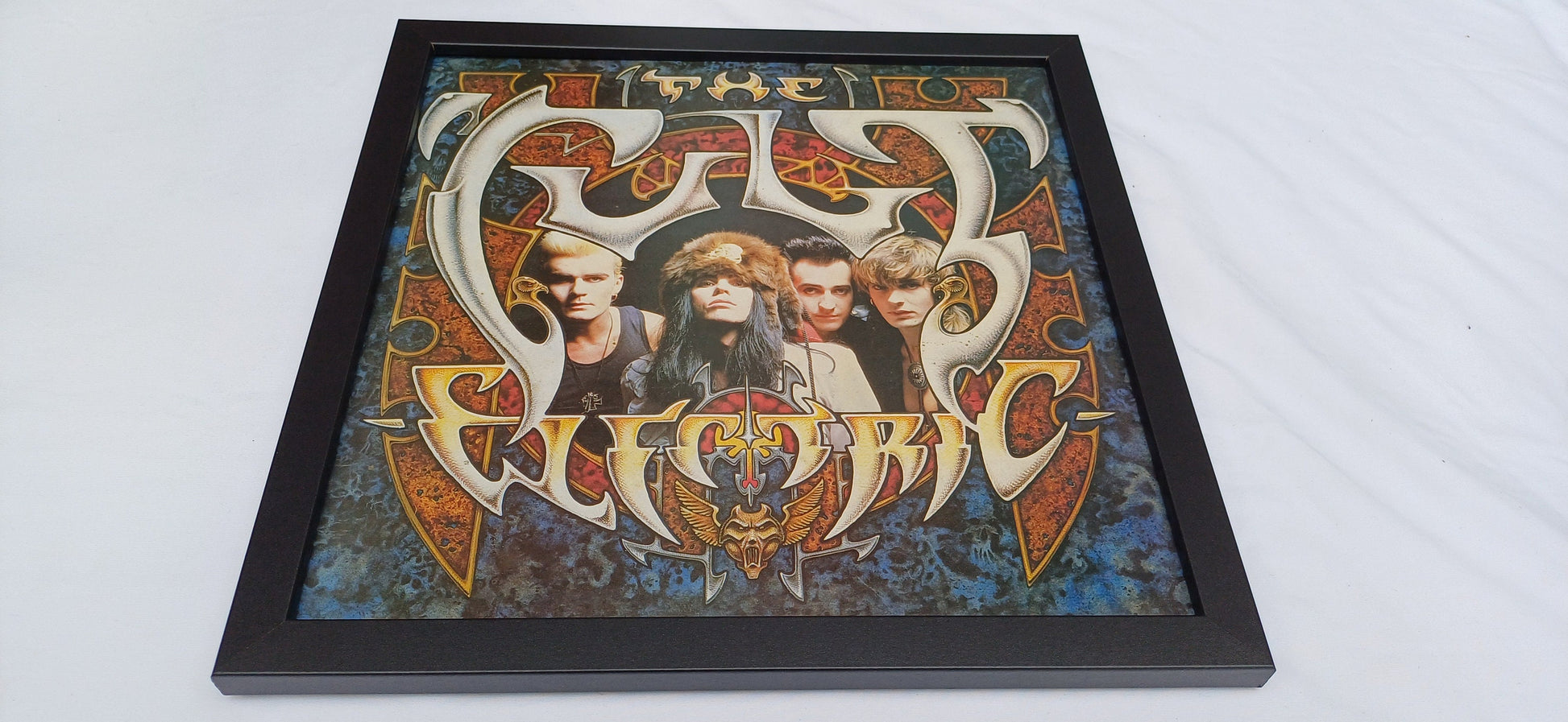 The Cult Electric LP Genuine Original Framed Glazed Album Cover Pop Art Memorabilia.