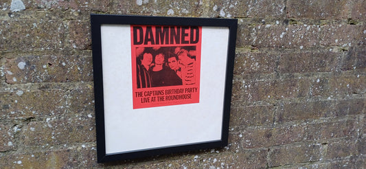 The Damned Live at the Roundhouse Genuine Original Framed Glazed Album Cover Pop Art Memorabilia. The Captains Birthday Party