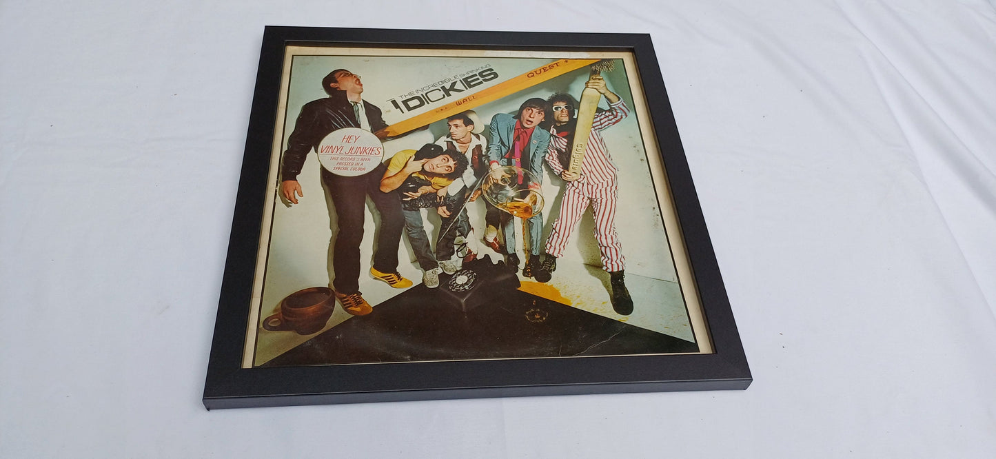 The Dickies The Incredible Shrinking Genuine Original Framed Glazed Album Cover Pop Art Memorabilia.