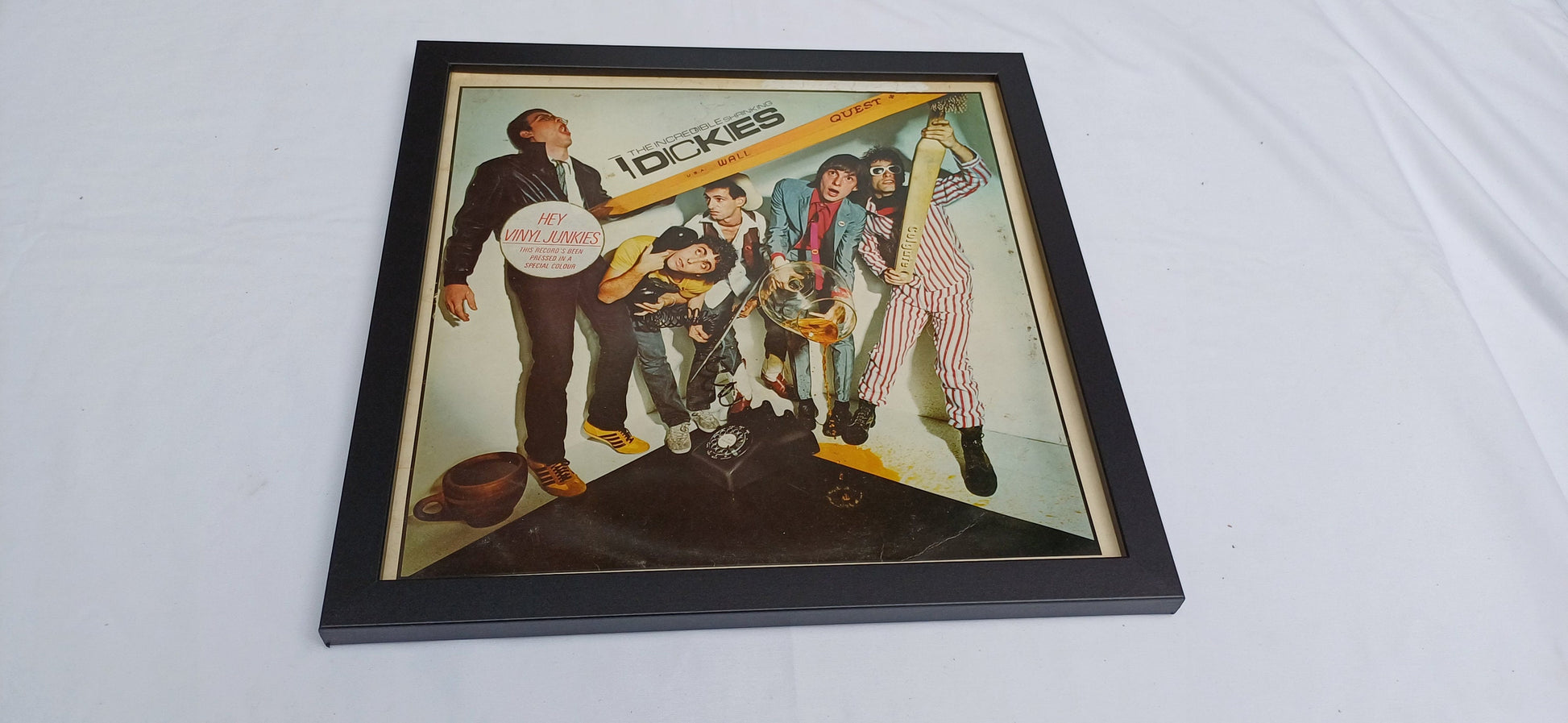 The Dickies The Incredible Shrinking Genuine Original Framed Glazed Album Cover Pop Art Memorabilia.