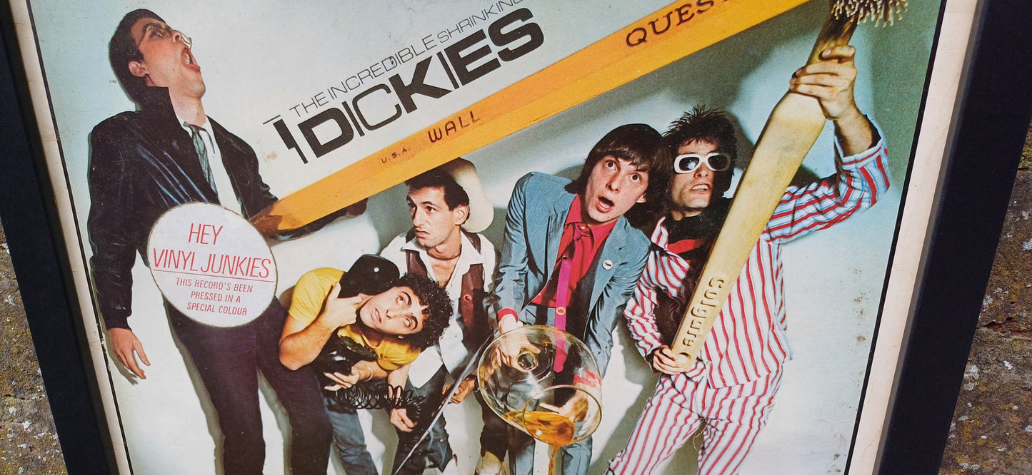 The Dickies The Incredible Shrinking Genuine Original Framed Glazed Album Cover Pop Art Memorabilia.