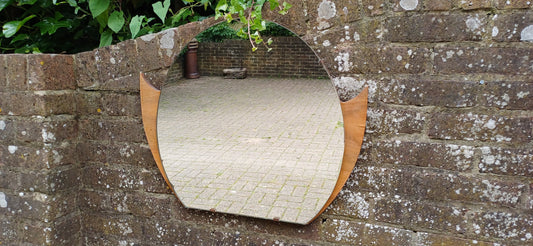 Vintage Retro Art Deco Wall Mirror. Shaped.