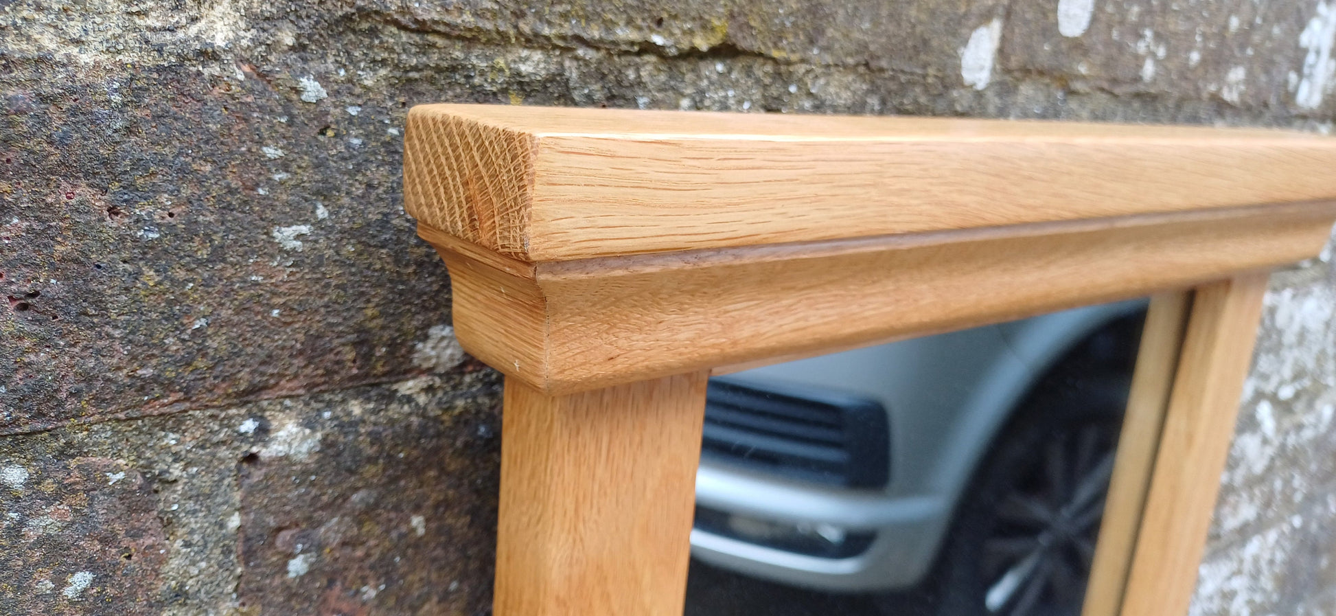 Top Quality Solid Oak Mirror with Cornice.