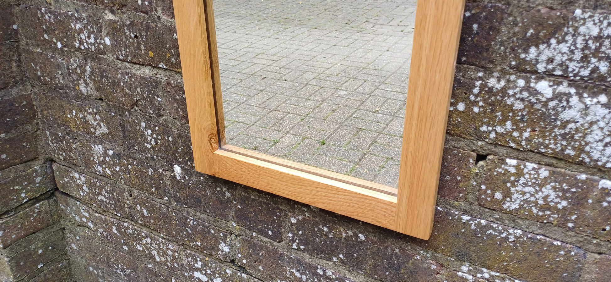 Top Quality Solid Oak Wall Mirror with Chunky Cornice.